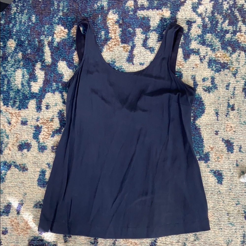 Navy Silk Madewell Blouse